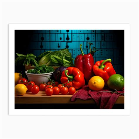 Fresh Fruits And Vegetables Art Print by JohnTheArtist - Fy