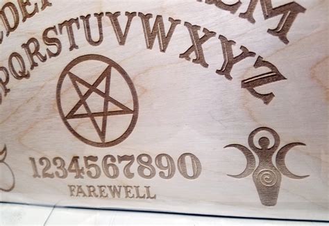 Wooden Ouija Board & Planchette w/ Wiccan Goddess Horned God | Etsy