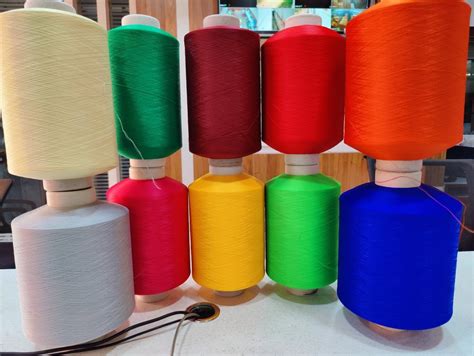 Semi Dull Denier Polyester Dyed Yarn For Textile Industry At Rs