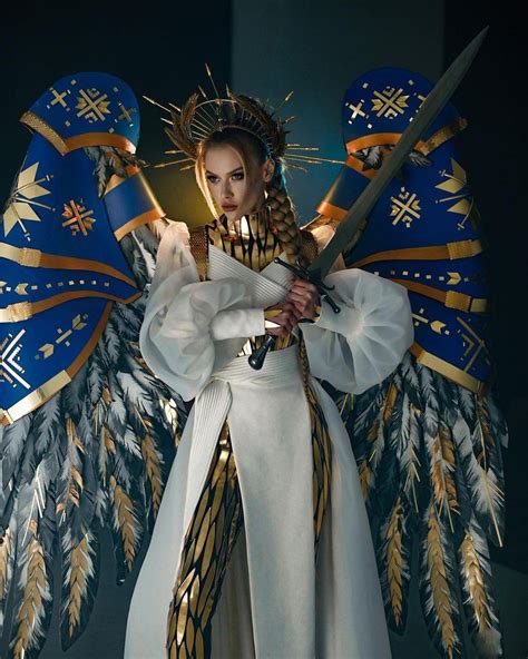 Miss Ukraine Universe's "Warrior of Light" costume looks straight out ...