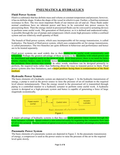 PNEUMATICS HYDRAULICS