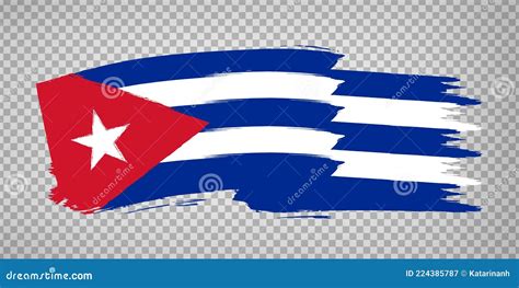 Flag Of Cuba From Brush Strokes Flag Waving Republic Of Cuba On