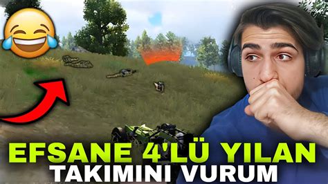 EFSANE 4 lü YILAN TAKIMI ŞOK OLDUM REDMİ NOTE 10S PUBG MOBİLE