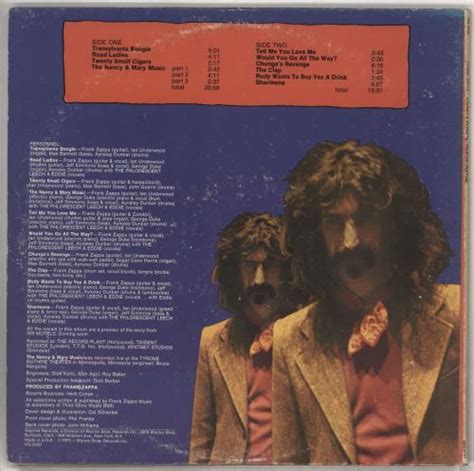 Frank Zappa Chunga S Revenge Tan Label US Vinyl LP Album LP Record