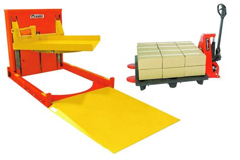 Presto P4 Pallet Leveler With Turntable Lowers To Floor Height