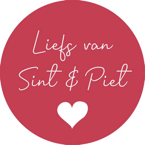 Sinterklaas Cadeau Stickers Liefs Van Sint En Piet