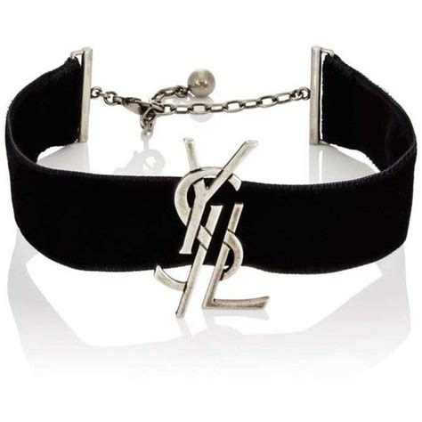 Saint Laurent Womens Monogram Choker 695 Liked On Polyvore