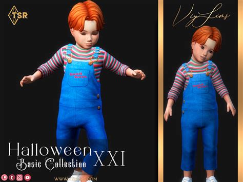 Viy Sims Halloween Xxi Basic Collection Toddler Outfit V1 Chucky