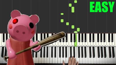 Piggy Roblox Peppa Soundtrack EASY Piano Tutorial Lesson YouTube