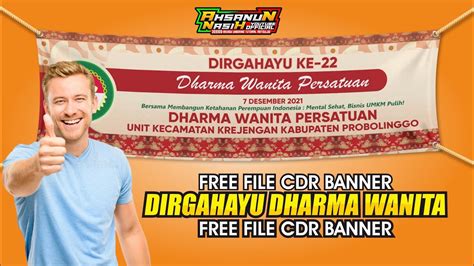 Free File Desain Banner Hut Dharma Wanita Persatuan Youtube