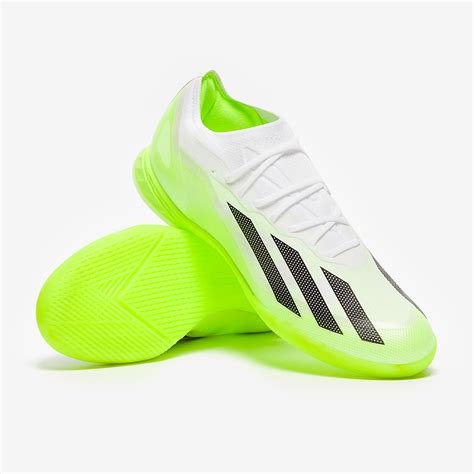 Adidas X Crazyfast 1 IN White Core Black Lucid Lemon Mens Boots