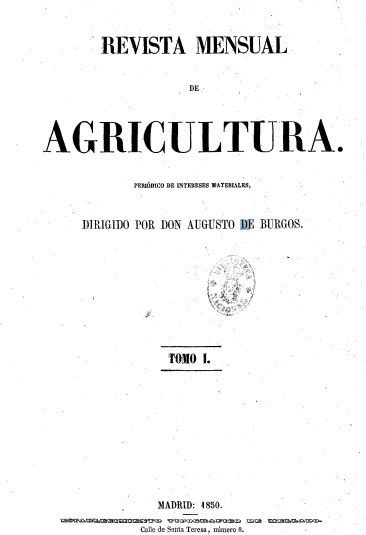 Revista mensual de agricultura RAG Real Academia de Gastronomía