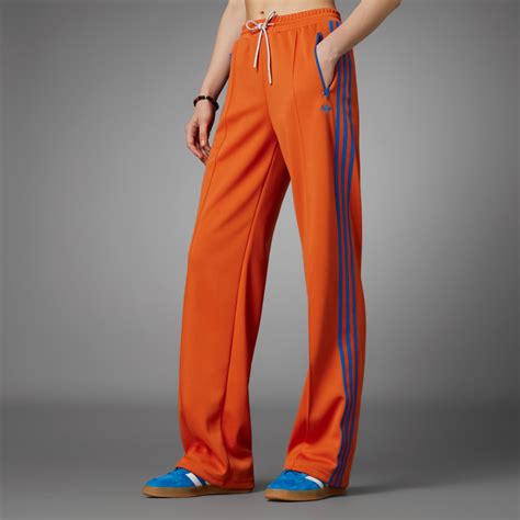 Adidas Womens Adicolor 70s Montreal Tracksuit Bottoms Orange Adidas Uk