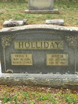 Annie Robertson Holliday Memorial Find A Grave