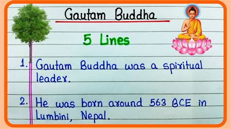 Lines On Gautam Buddha Essay In English About Gautam Buddha Speech