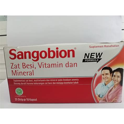 Jual Sangobion Kapsul Penambah Darah Merck Zat Besi Anemia Tambah