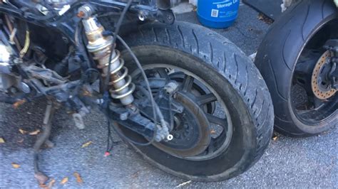 Honda Goldwing Project How To Remove The Rear Wheel Youtube