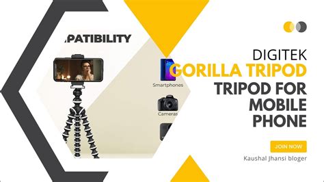 Digitek Gorilla Tripod Mini Tripod For Mobile Phone With Phone Mount