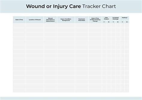 Wound Chart Template