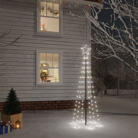 Árvore de Natal espeto 108 luzes LED 180 cm branco frio Loja