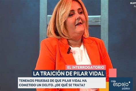 El Susto De Pilar Vidal En Directo En Espejo P Blico Llevo Unas