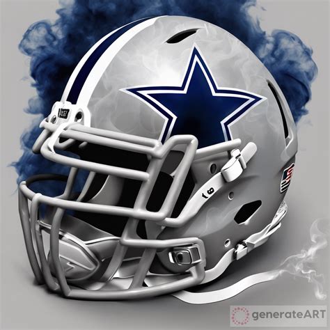 Dallas Cowboys Helmet with Blue and Grey Smoke - Symbolizing Unity and ...