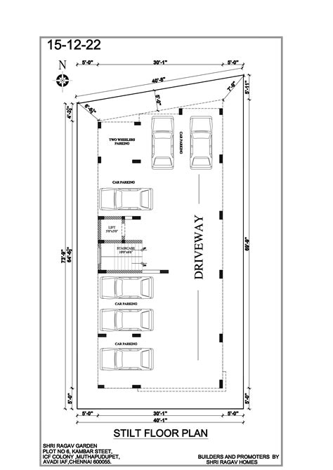 Ragav Garden Ground Floor Plan | Shri Ragav Homes