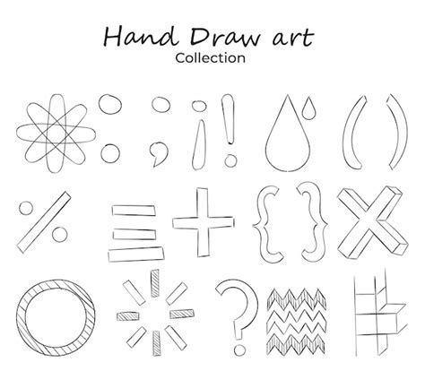 Premium Vector Vector Scribble Hand Draw Collection Set