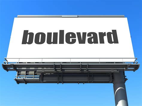 boulevard word on billboard 7350593 Stock Photo at Vecteezy