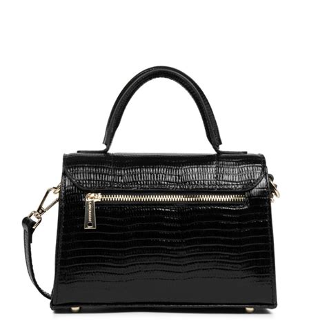 Lancaster Exotic Trinity Small Purse Black Lizard