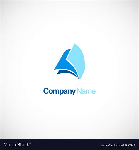 Paper office company logo Royalty Free Vector Image