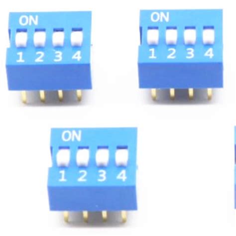 IMC Hot 10 Pcs 2 Row 8 Pin 4P Positions 2 54mm Pitch DIP Switch Blue