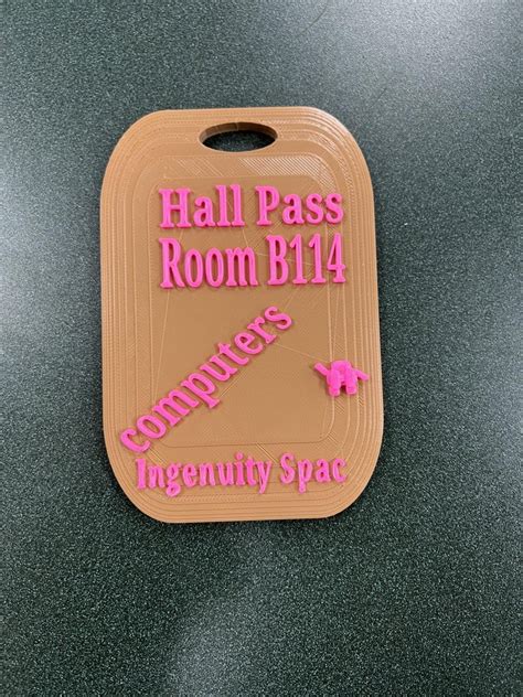 3d Printed Hall Pass Instructables