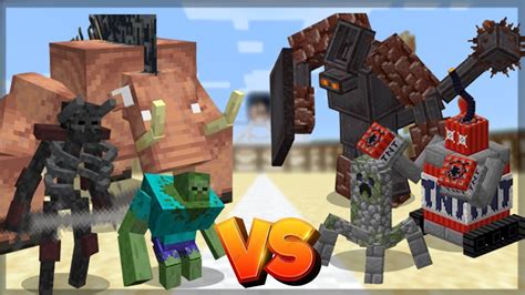 Minecraft MOBS MUTANTES VS GOLEMANIA BATALHA DE MOBS YouTube