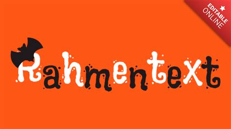 Rahmentext Fonte Happy Halloween Gerador De Efeitos De Texto