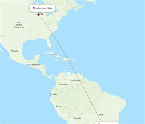 Flights From Kalamazoo To Sao Paulo Azo To Gru Flight Routes