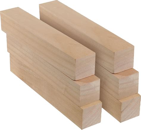 Amazon ZEONHAK 6 PCS 12 X 2 X 2 Inches Pine Lumber Square Turning