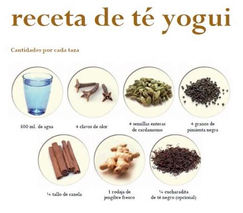 Receta de té yogui Este es un exquisito brebaje que nos despierta por