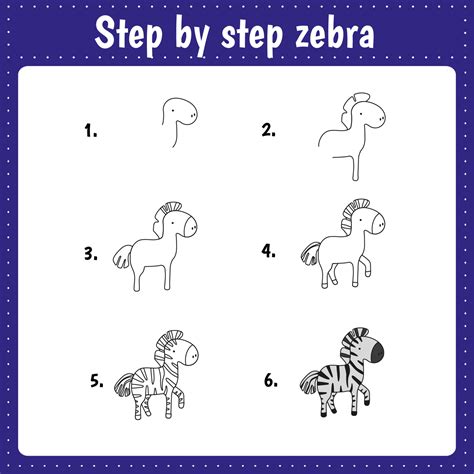 How To Draw A Zebra Step By Step