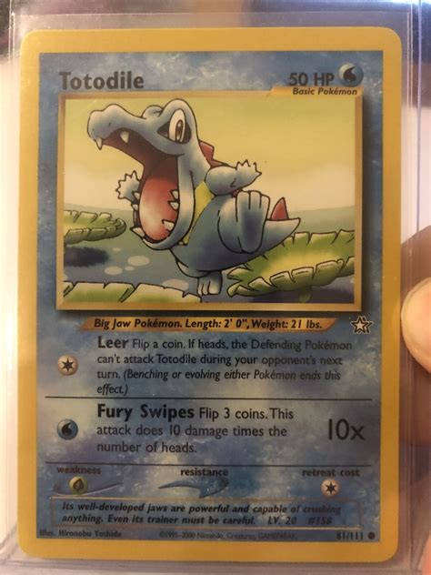 Pokemon Card Totodile Neo Genesis Common Nm Near Mint