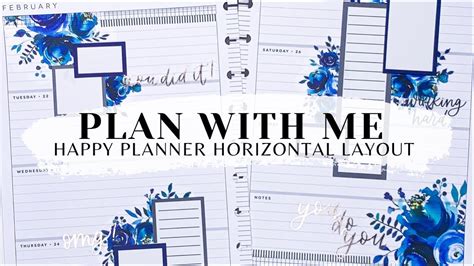 Plan With Me Happy Planner Horizontal Layout Kellofaplan Roygbiv