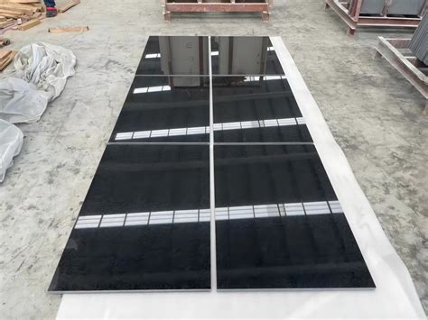 Pure Black Granite Slab Granite Tiles Or Cut To Size