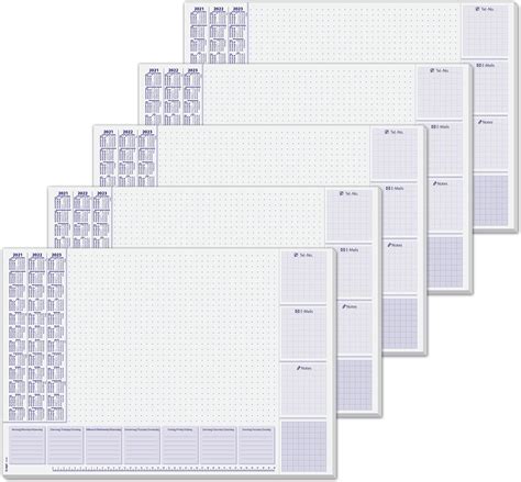 SIGEL HO355 5 Papier Schreibtischunterlage Ca DIN A2 Mit Aktuellem 3