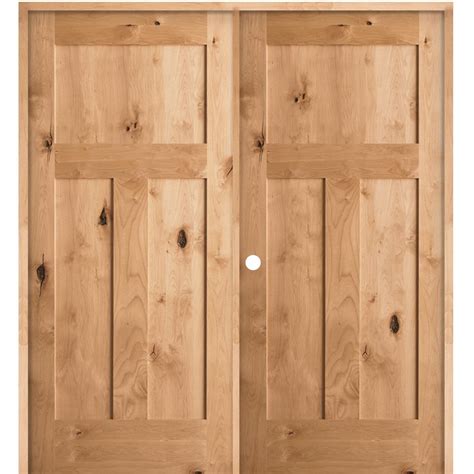 Krosswood Doors In X In Rustic Knotty Alder Panel Right