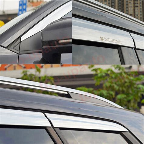 For VW Taos 2021 2022 ABS Chrome Door Visor Vent Shades Sun Rain Guard