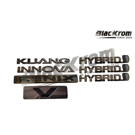 Jual Logo Emblem Black Chrome Tulisan Kijang Innova Zenix Hybrid