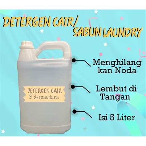 Jual Liter Deterjen Laundry Sabun Cair Sabun Cuci Pakaian Sabun Cuci