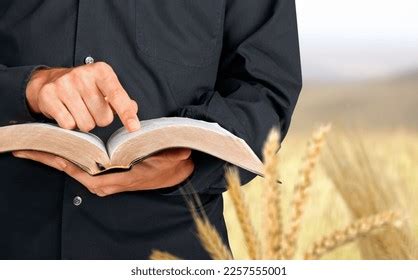 Christian Person Praying Holy Bible Book Stock Photo 2257555001 ...