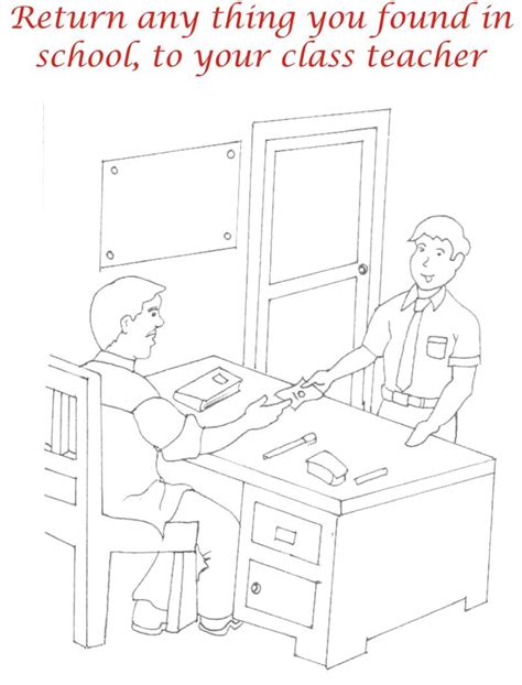 Good Manners Coloring Pages Coloring Home