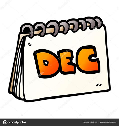 Cartoon Doodle Calendar Showing Month December Stock Vector By